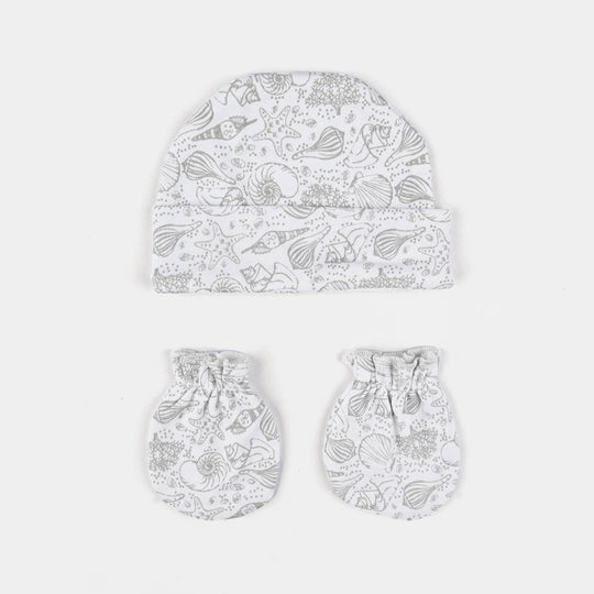 Baby Swaddle with Cap & Mittens Set