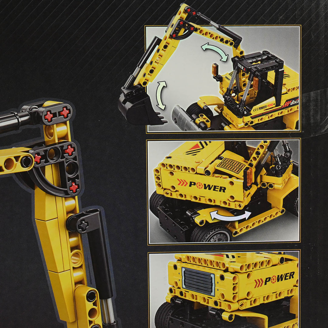 R/C Engineering Excavator Building Blocks 8711