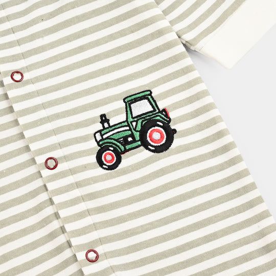 Infant Boys Cotton Interlock Romper CARS-Snow.White