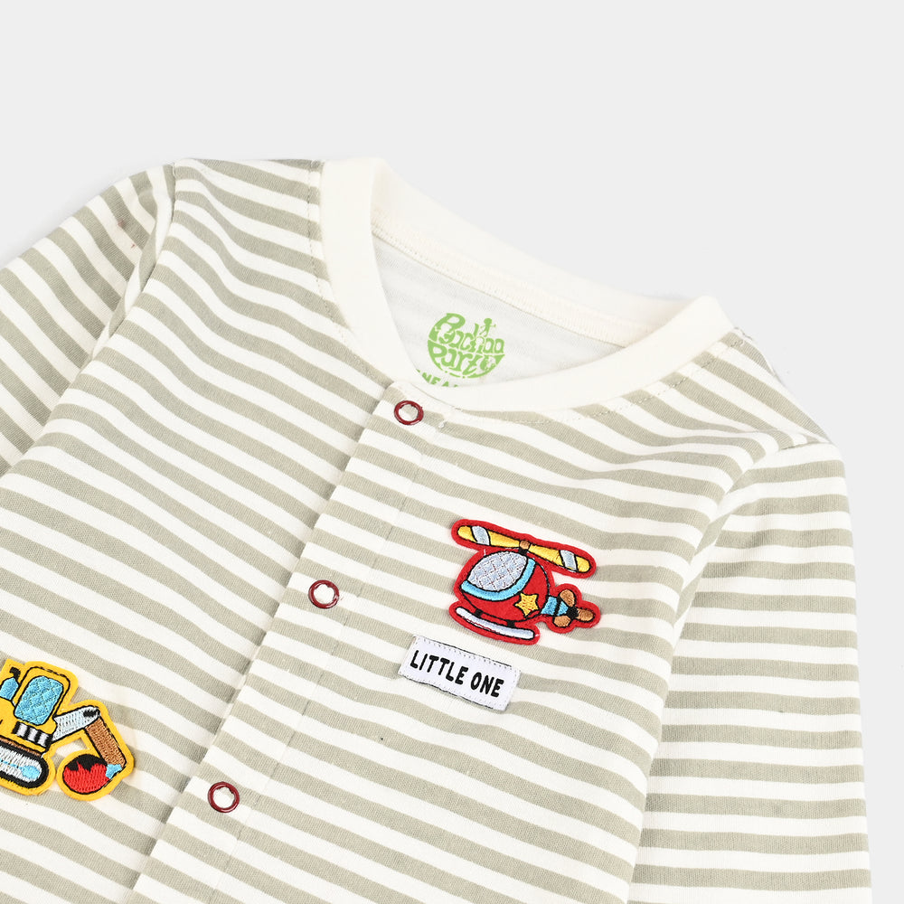 Infant Boys Cotton Interlock Romper CARS-Snow.White