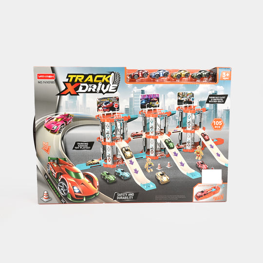 Track X-Drive Parking Garage Toy Playset
