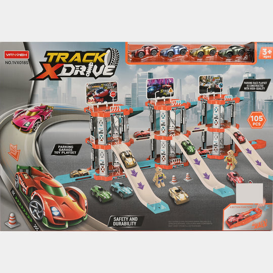 Track X-Drive Parking Garage Toy Playset