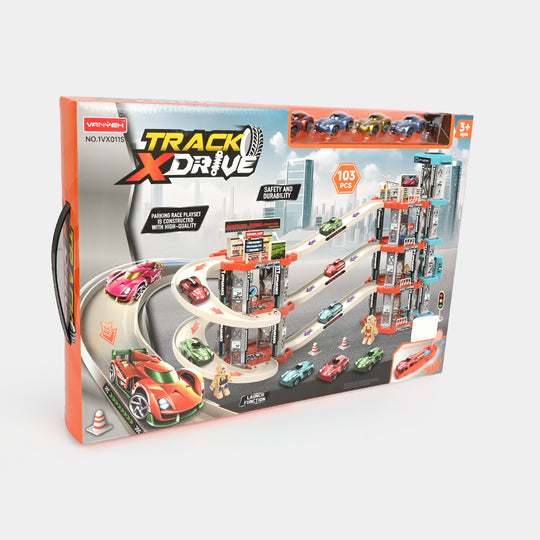 Track X-Drive Parking Garage Toy Playset