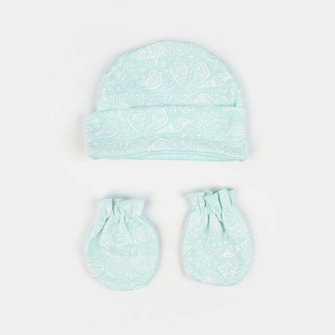 Baby Swaddle with Cap & Mittens Set