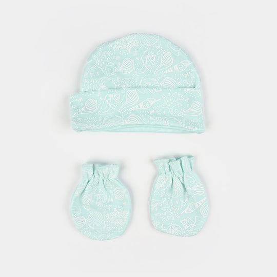 Baby Swaddle with Cap & Mittens Set