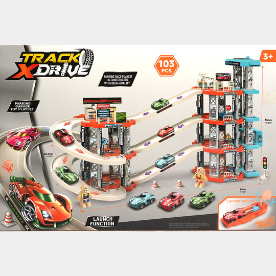 Track X-Drive Parking Garage Toy Playset