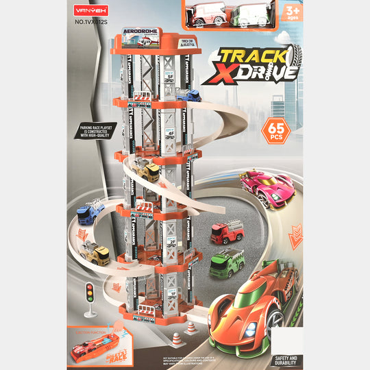 Track X-Drive Parking Garage Toy Playset