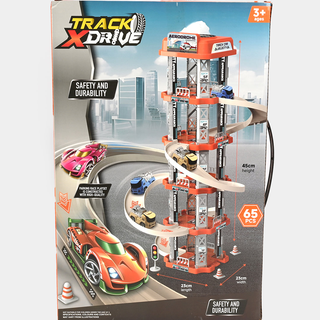 Track X-Drive Parking Garage Toy Playset