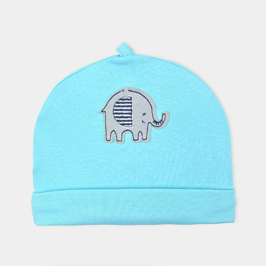 Infant Cotton Interlock Caps Set Elephants