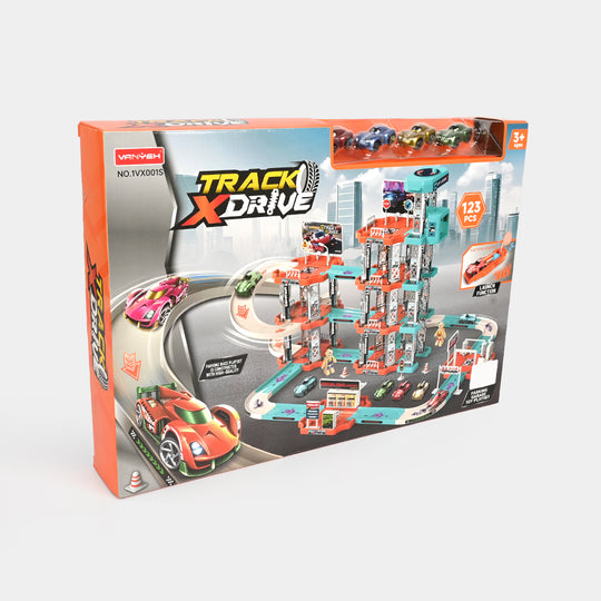 Track X-Drive Parking Garage Toy Playset