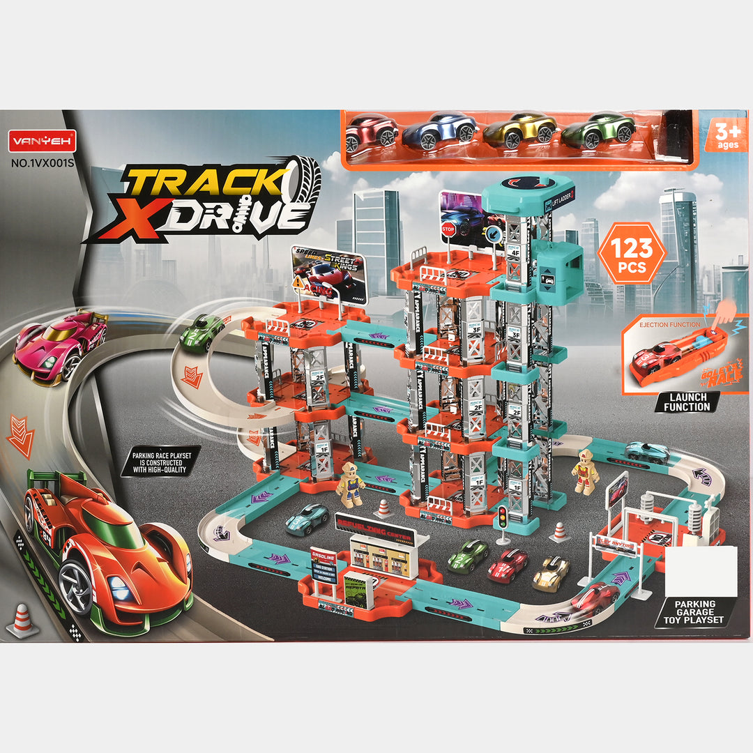 Track X-Drive Parking Garage Toy Playset