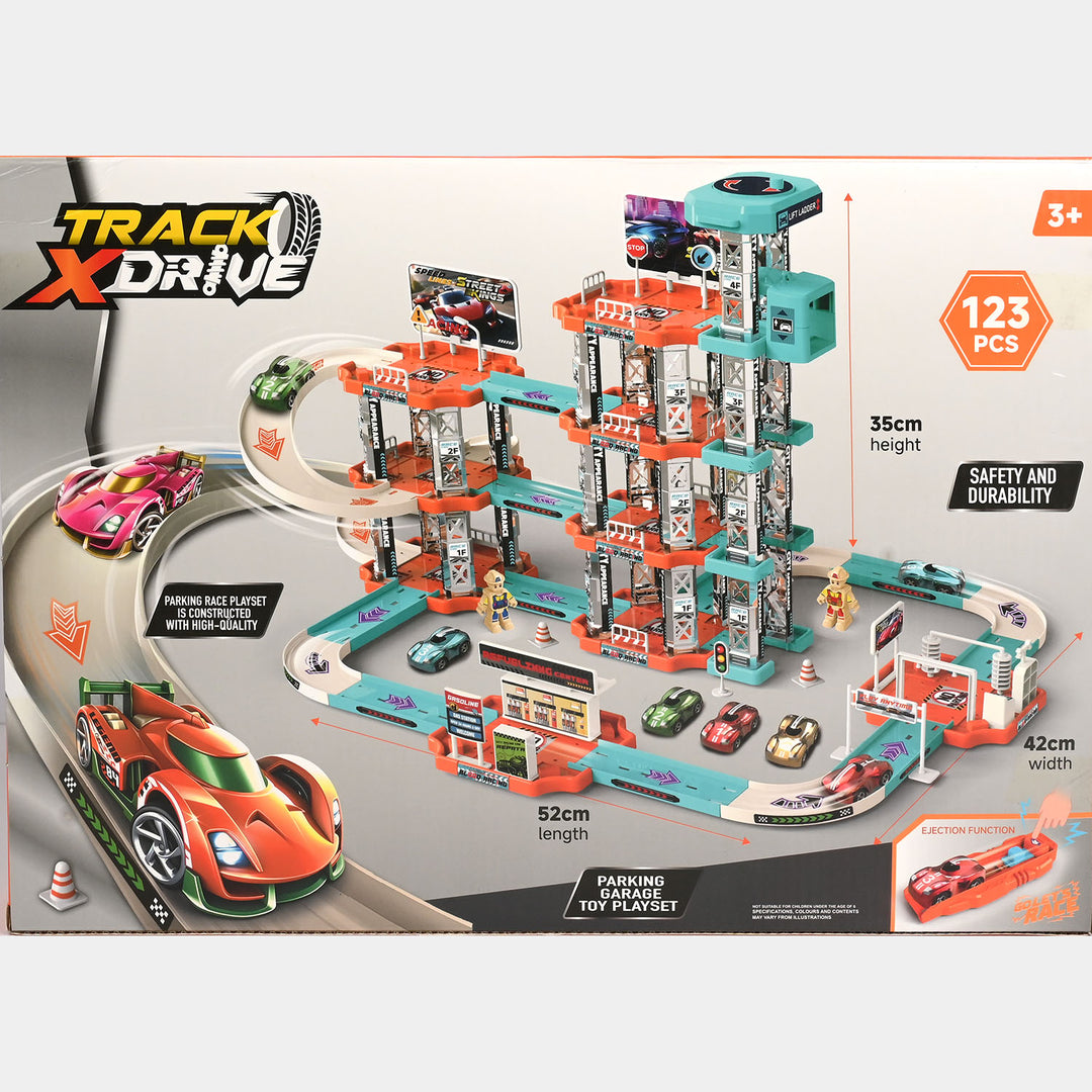 Track X-Drive Parking Garage Toy Playset