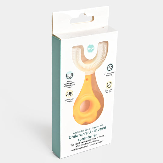 Baby U Shaped Tooth Brush Box-Yellow