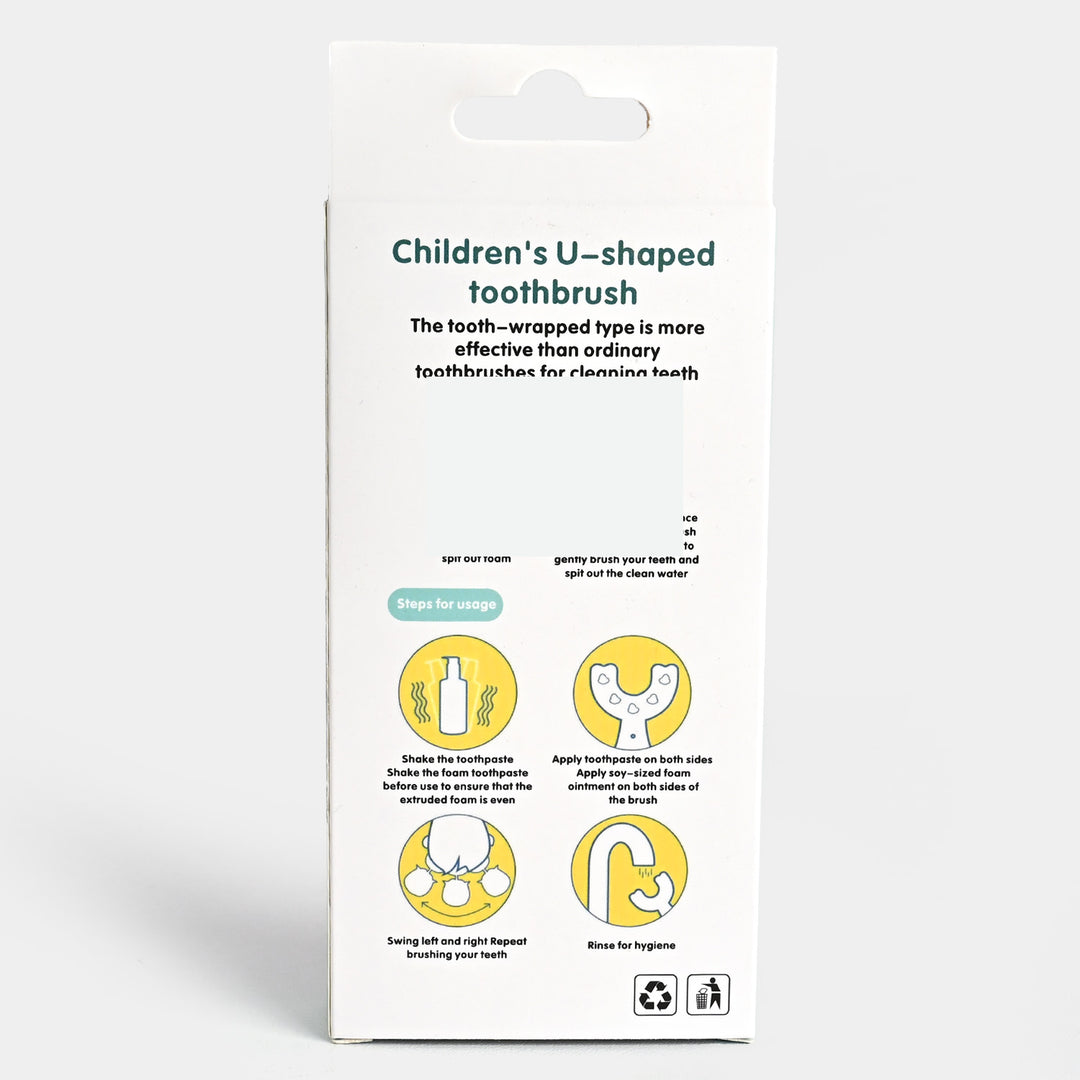 Baby U Shaped Tooth Brush Box-Yellow