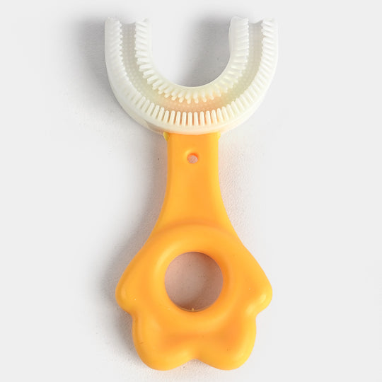 Baby U Shaped Tooth Brush Box-Yellow