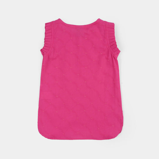 Infant Girls Jacquard 2-Piece Set (Ruby) - Shocking Pink