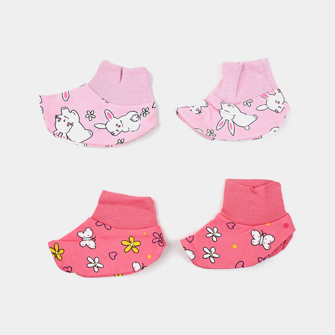 Infant Girls Cotton Interlock Socks Bunny