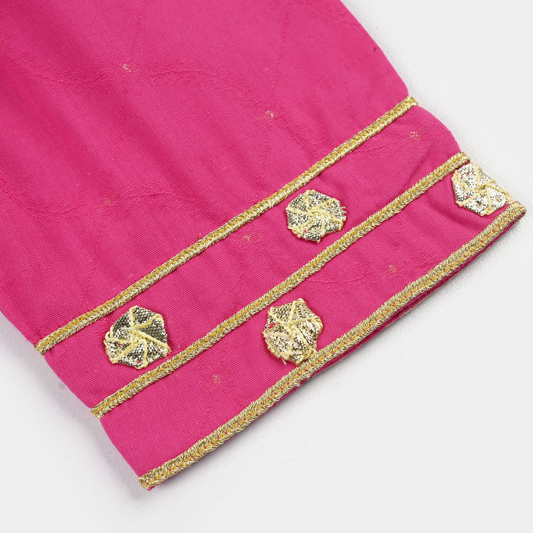 Infant Girls Jacquard 2-Piece Set (Ruby) - Shocking Pink