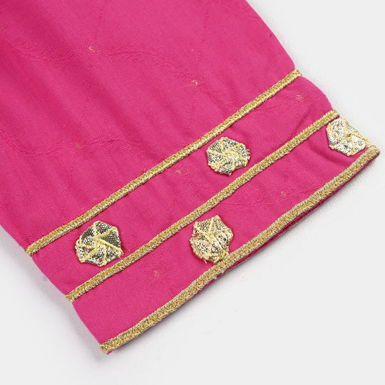 Infant Girls Jacquard 2-Piece Set (Ruby) - Shocking Pink