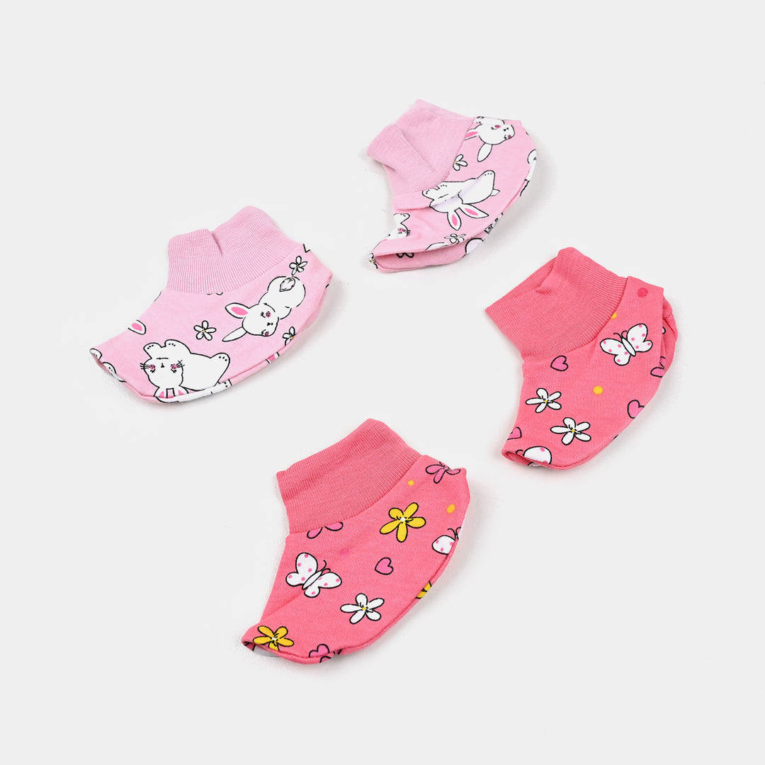 Infant Girls Cotton Interlock Socks Bunny