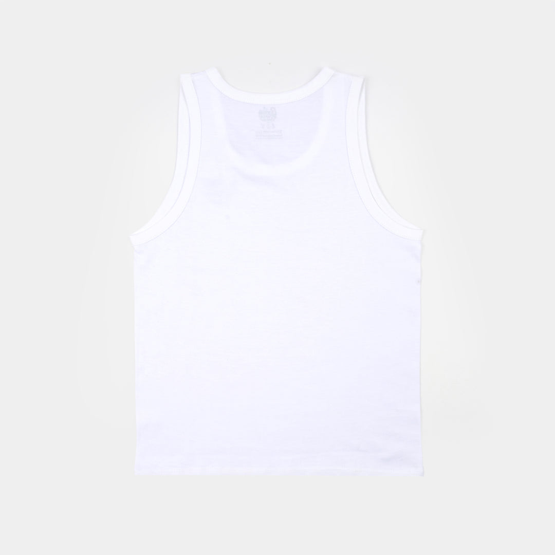 Boys Cotton Jersey Vest-Pack of 2-White