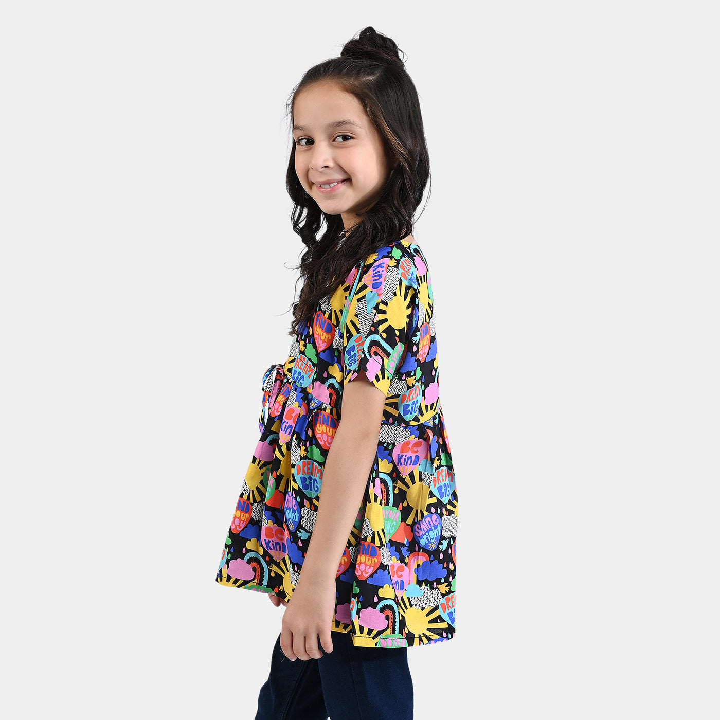 Girls Viscose Casual Top Sunshine-Multi