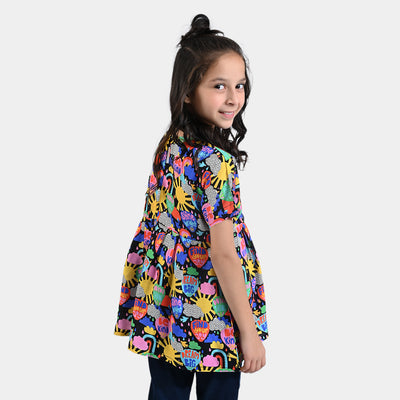 Girls Viscose Casual Top Sunshine-Multi