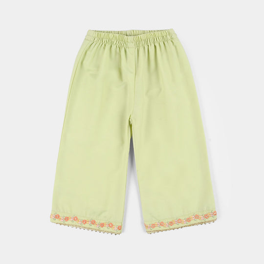 Infant Girls Raw Silk 2-Piece Set (Laddoo Rani) - Pista Green