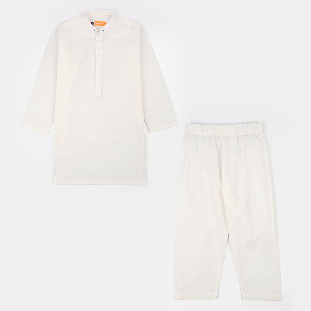 Boys Poly Viscose 2Piece Suit (Bright White)