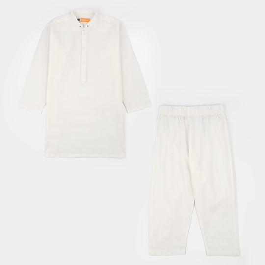 Boys Poly Viscose 2Piece Suit (Bright White)