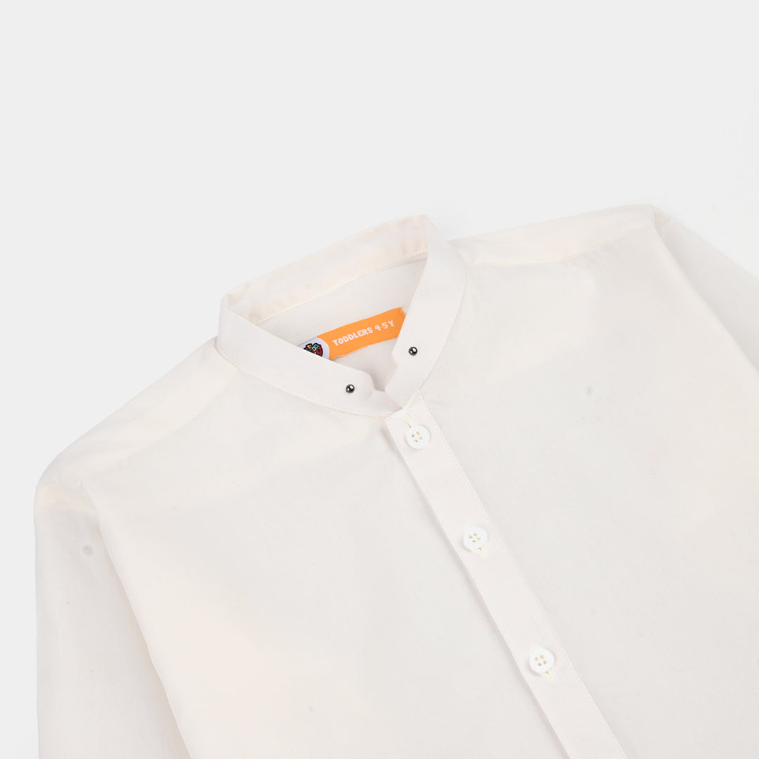 Boys Poly Viscose 2Piece Suit (Bright White)