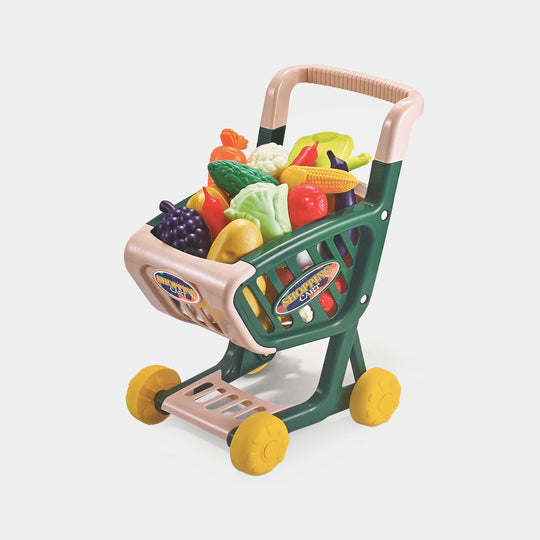 Supermarket Shopping Cart Play Set for Kids