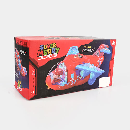 Electric Super Merry Airplane with Lights & Sound