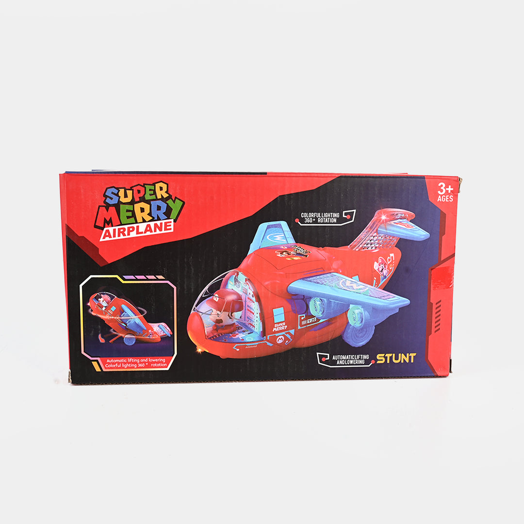Electric Super Merry Airplane with Lights & Sound