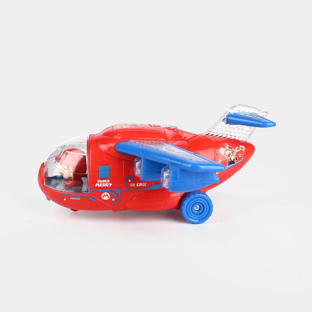 Electric Super Merry Airplane with Lights & Sound