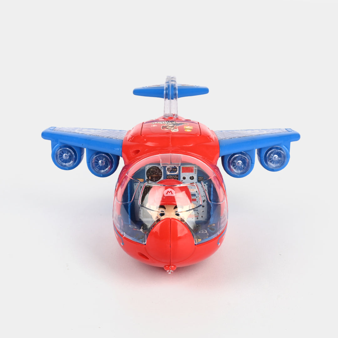 Electric Super Merry Airplane with Lights & Sound