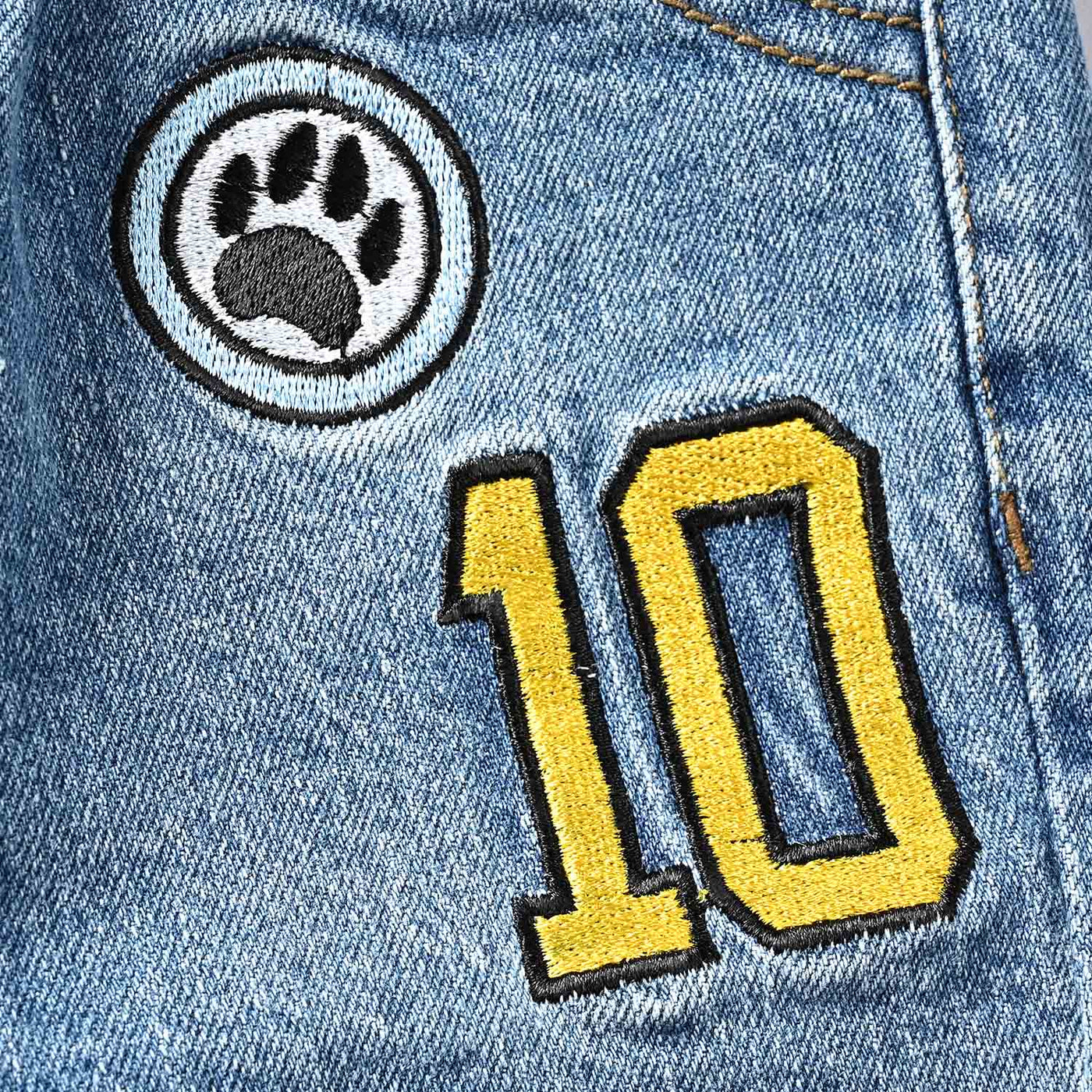 Infant Boys Denim Stretch Denim Pant Tiger-Ice Blue