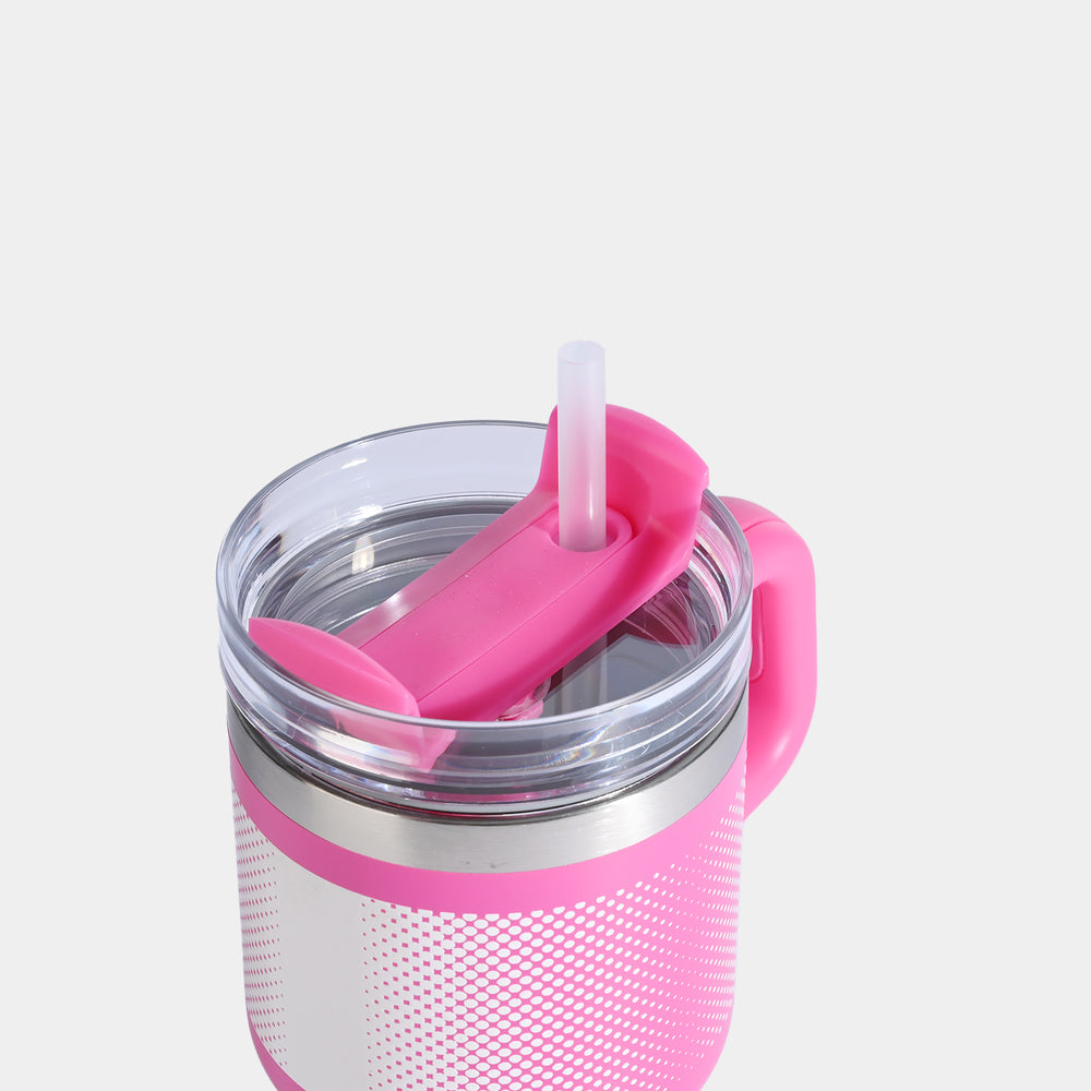 Insulated Stainless Steel Tumbler with Handle & Straw 20oz