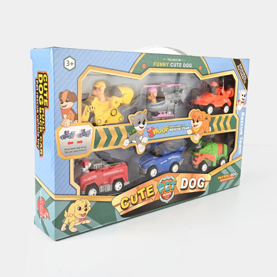 Rescue Vehicles Pull-Back Toy Set