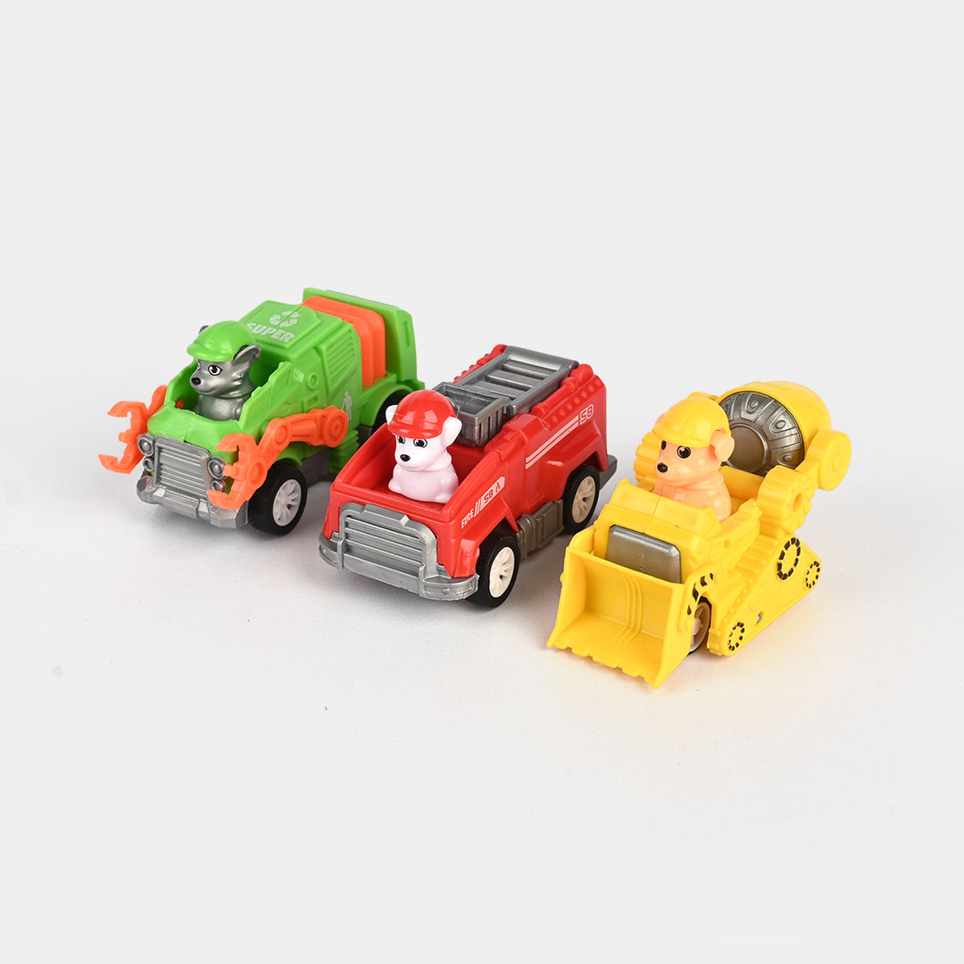 Rescue Vehicles Pull-Back Toy Set