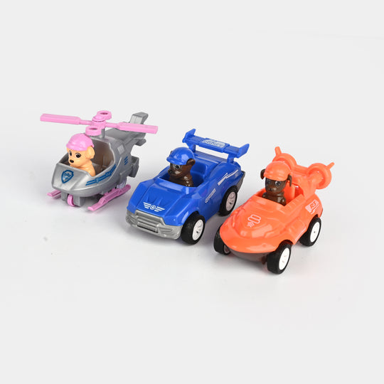 Rescue Vehicles Pull-Back Toy Set