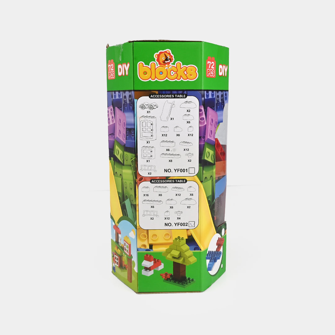 DIY Building Blocks Set – 72 Pieces