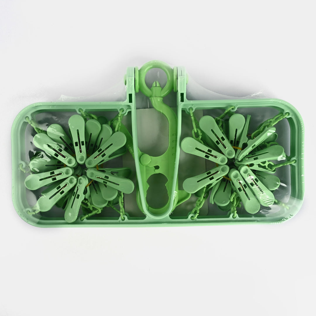 Baby Foldable Cloth Hanger 28PCs | Green