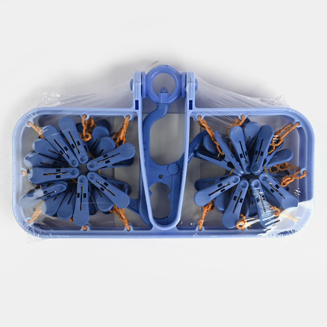 Baby Foldable Cloth Hanger 28PCs | Blue