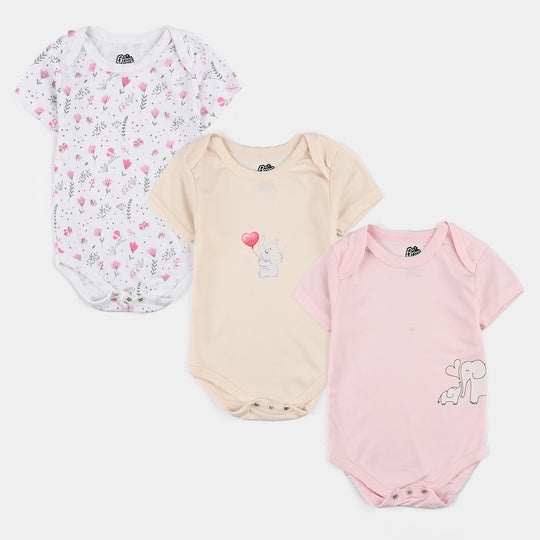 Pack OF 3 Infant Unisex Short Sleeves Romper/Bodysuit Set