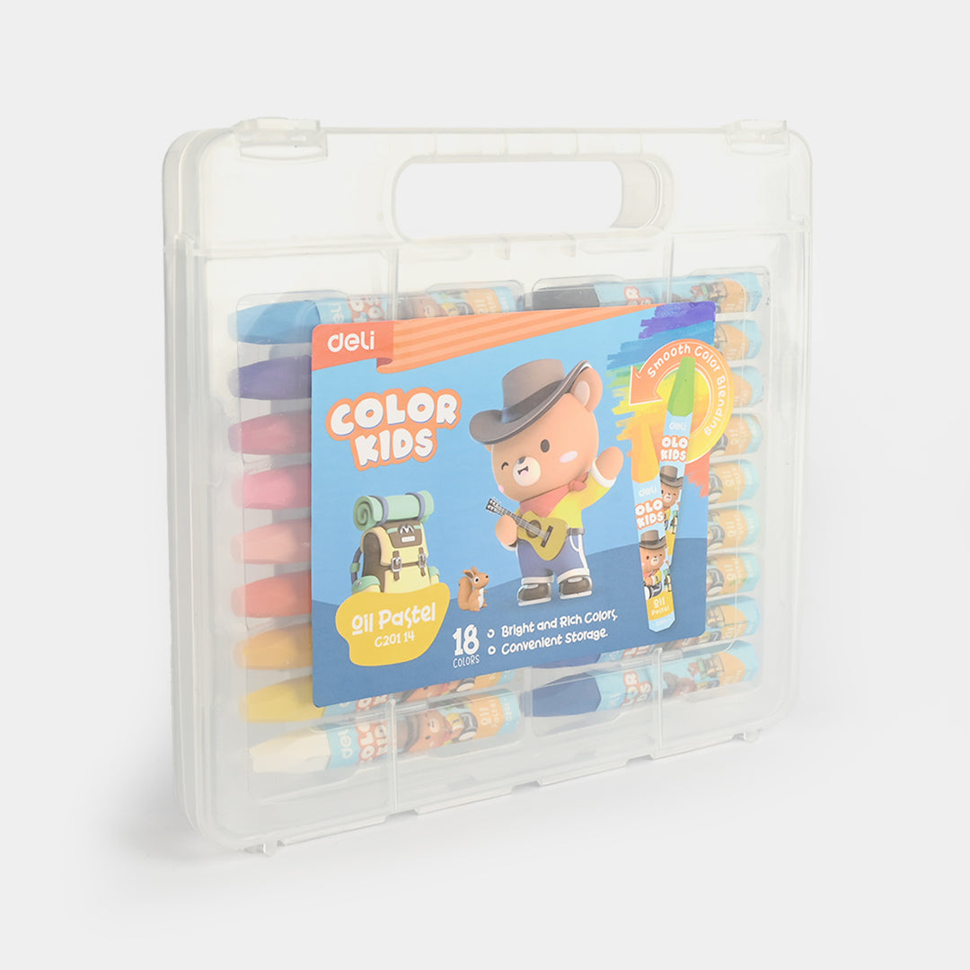 Deli Oil Pastel 18 Colors for Kids