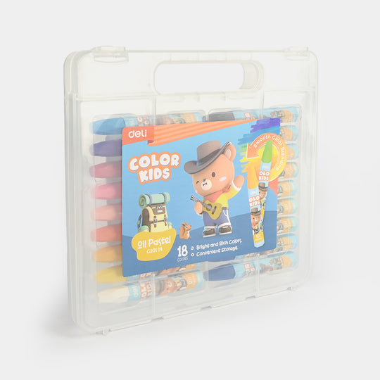 Deli Oil Pastel 18 Colors for Kids