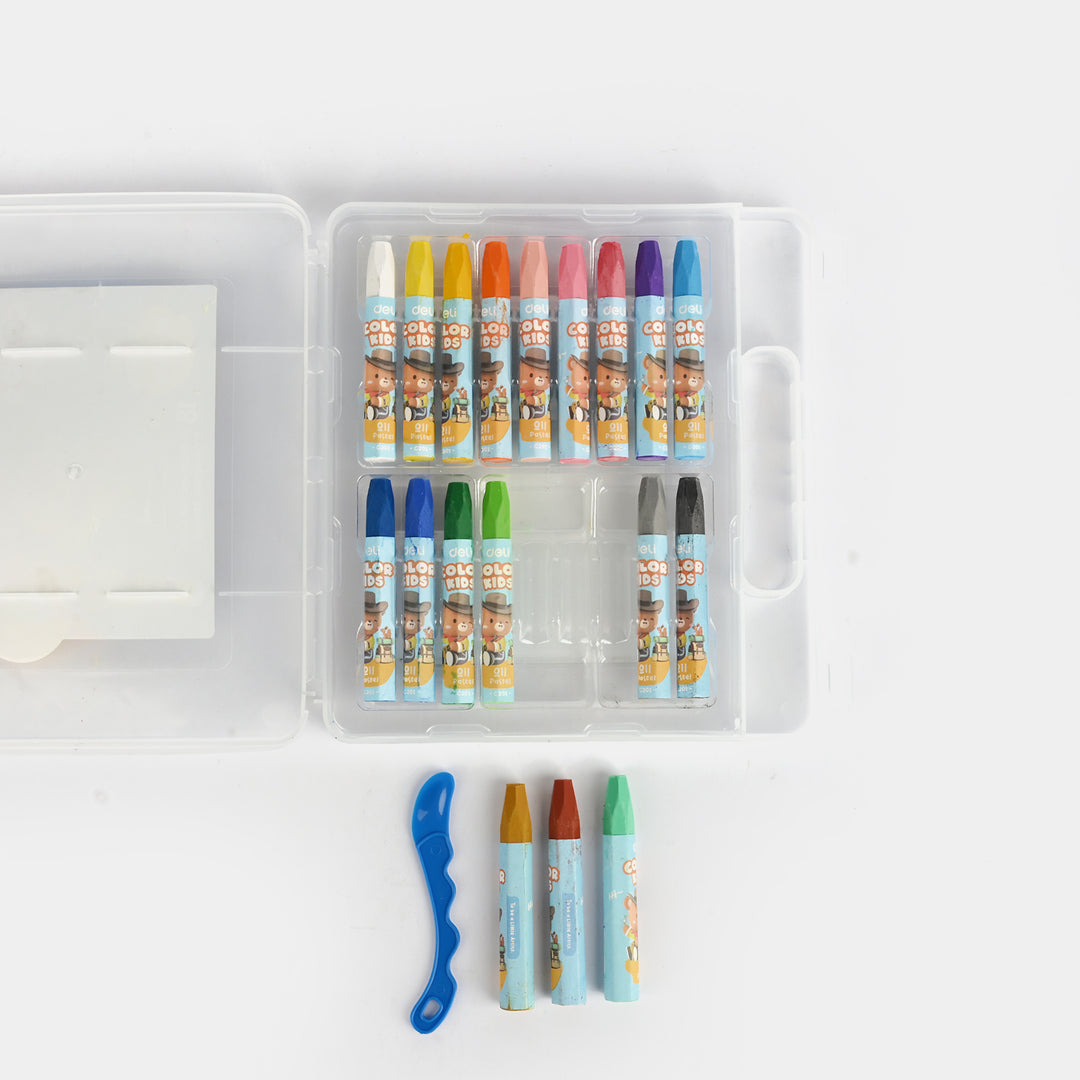 Deli Oil Pastel 18 Colors for Kids