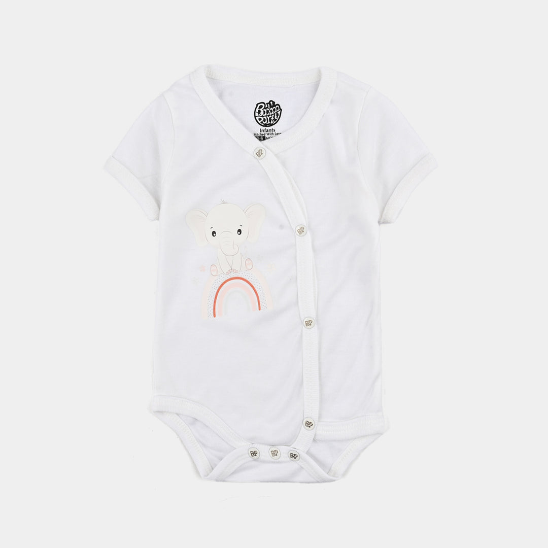 Pack Of 3 Infant Unisex Cotton Cut Design Romper Set
