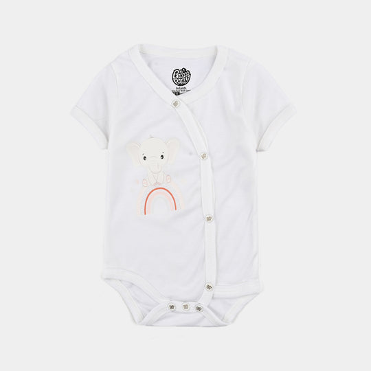 Pack Of 3 Infant Unisex Cotton Cut Design Romper Set